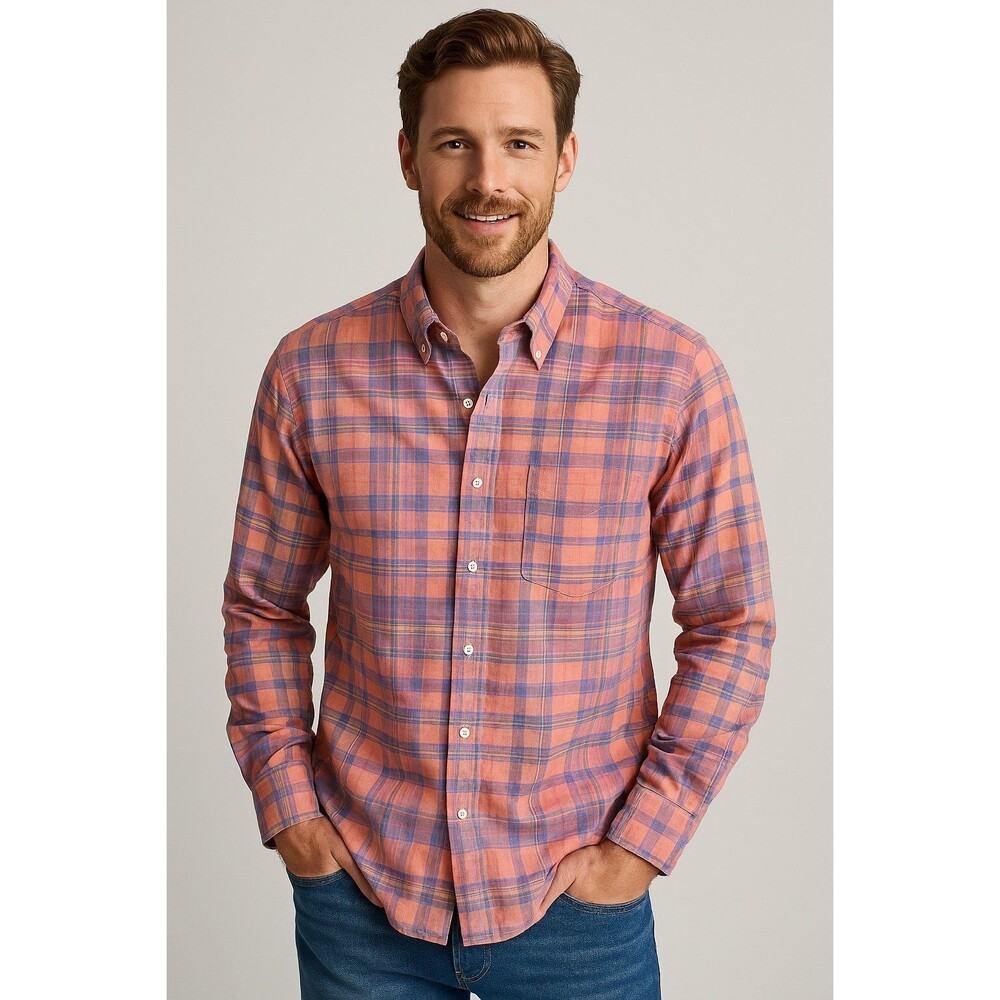 Tommy Bahama 100% Linen Striped Multicolor Button Down shirt XXL